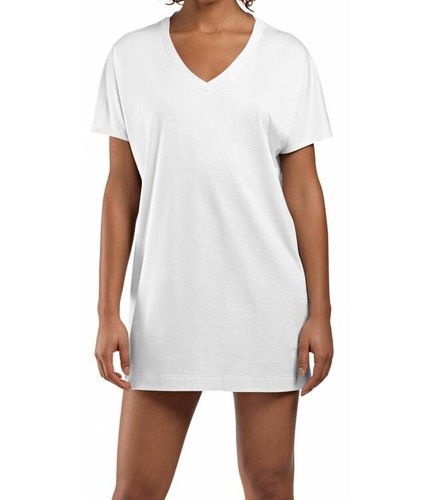 Camicia da notte Hanro LAURA 77111 bianca cotone modal manica corta scollo a V grande XS - Foto 7 di 10