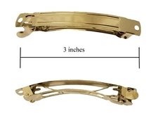 24 pcs Silver Tone Metal 3" Hair Barrettes Spring Auto Clips Blanks Findings