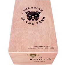 Guardian of the Farm Apollo Cabinet Empty Wooden Cigar Box 7" x 4.5" x 3.75"