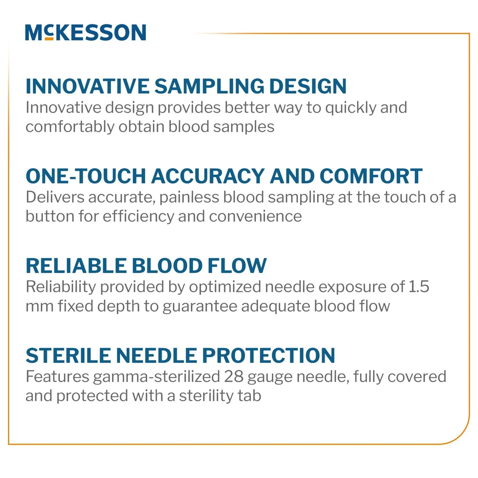 McKesson безопасности ланцет 28 калибра игла 1,5 мм глубина 1 коробка (ы) 100 / коробка - Изображение 2 из 4