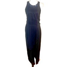 Vintage Dave  Johnny 11/12 Navy Sequin Open Back Gown 80s 90s Y2K Dress Up Prom