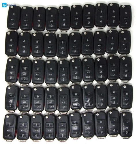 50x Mixed Lot Used OEM VW Volkswagen 4 Button Keyless Flip Keys Side Panic Mixed - product listing photo