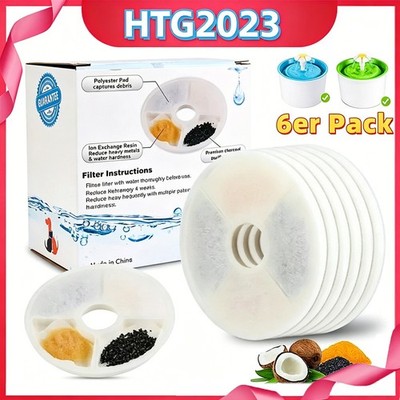 6er Pack Pet Cat Fountain Filter für Catit Design Senses Trinkbrunnen Fountains