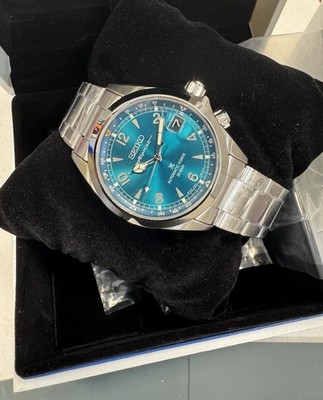 Seiko Prospex Alpinist Teal Dial Steel Bracelet Watch SPB503 New