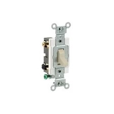 Leviton CS220-2I 20A Toggle Switch 120/277V Ivory Commercial Grade