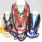VINTAGE TO NOW COSTUME CRAFT BEADED NECKLACE LOT FASHION JEWELRY LOT