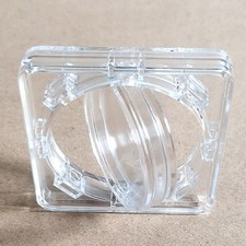 10*Clear Coin Capsule Holder Acrylic Rotating...