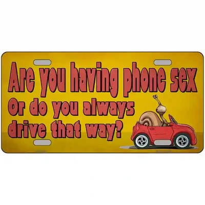 Are You Having Phone Sex  Novelty MINI Plate Size Tag Sign Car Truck Wall Home