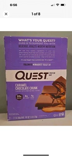 Quest Nutrition Caramel Chocolate Chunk Protein Bars, High Protein