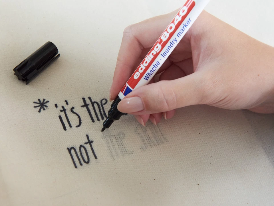 Edding 8040 Wäschemarker Textilmarker 1mm Laundry marker Schwarz/Rot Wählbar! - Bild 2 von 4