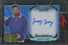 2024 Leaf Metal Inscriptions Platinum Blue Prismatic Jersey Jerry 51/200 Auto
