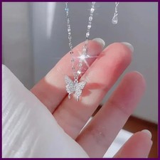 Fashion Women Crystal Zircon Pendant Necklace for Women Girl Crystal Chain