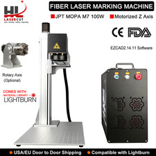 MOPA 100W JPT M7 Fiber Laser Marking Machine Metal Engrave JCZ Control Two Lens