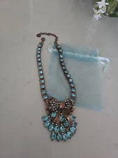 Vintage Sweet Romance Retro Moderne Bow Necklace