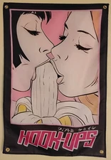 Hook Ups Skateboards Banner Sexy Banana Girls Anime Poster Deck Sticker Shirt JK