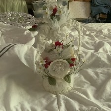 Jaula renovada vintage Wilton Petite Wedding CakeTop Bells años 60 25 como está