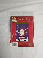 12x18in Christmas Garden Flag with Santa Claus