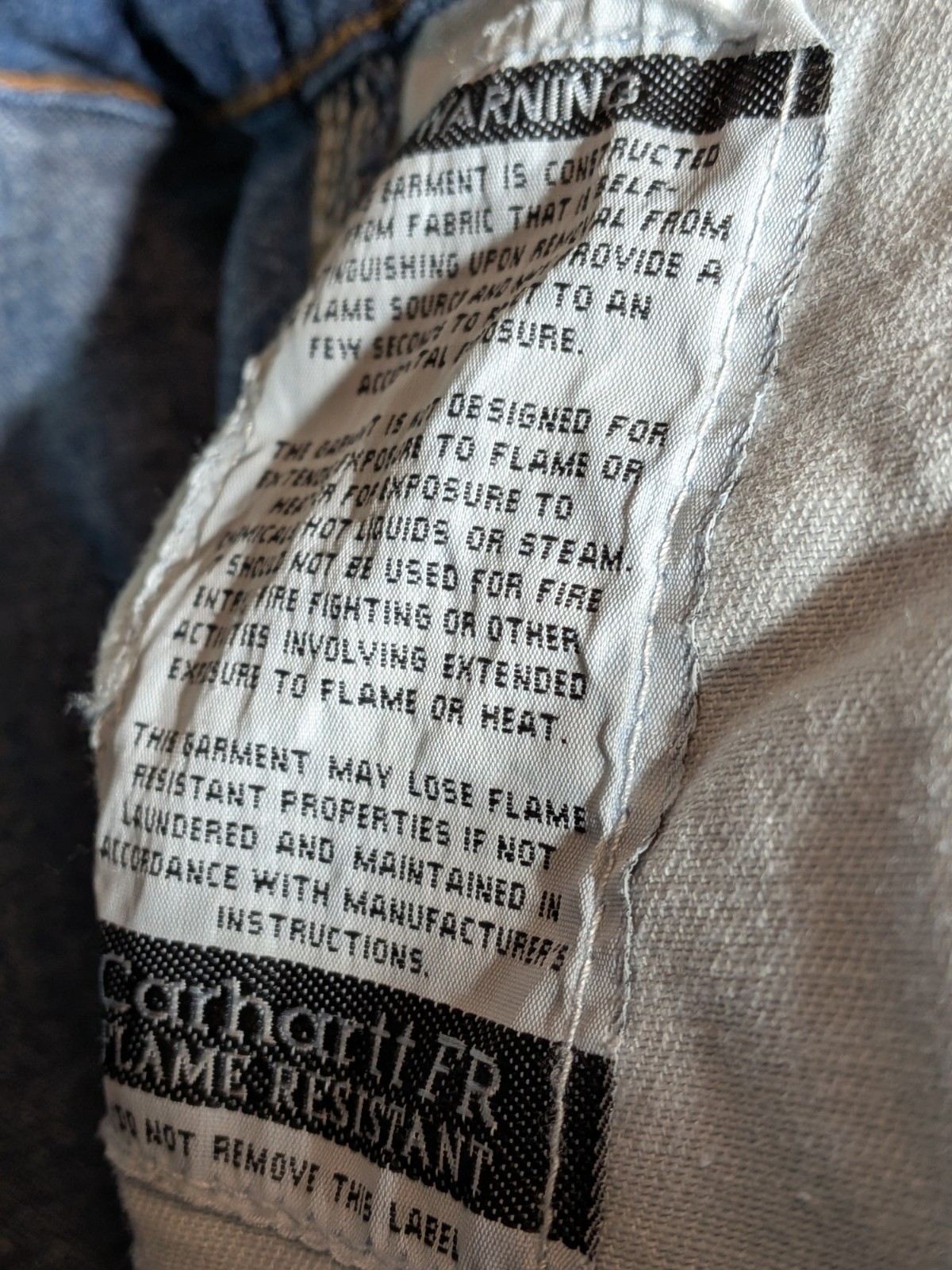 Carhartt Men's FR 2112 CAT2 FRB13-DNM 42x32 Original Fit Work NWT Dungaree Jeans thumbnail 3