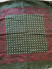 100% Silk Scarf Made In Italy Square Red Green White — photo 7