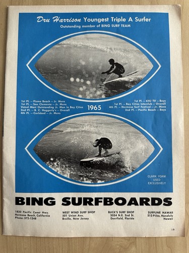 1960’s Bing Surfboards Magazine Ad