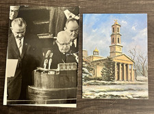 1965 Lyndon Johnson Inauguration Invocation Photo 1964 St John Xmas Holiday Card