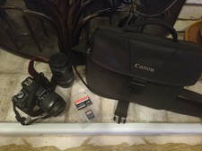Canon EOS Rebel T7 DSLR 24.1MP w/ 18-55mm 75-300mm Lenses, Bag