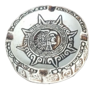 Aztec Calendar Ashtray - Handcrafted Resin Art from Mexico