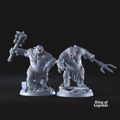 Goblins of the Cave 2x Troll  Davale Games - Herr der Ringe - Tabletop - 28mm