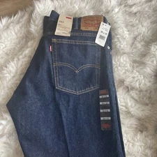 Levis 517 Boot Cut Blue Jeans Dark Blue Mens 38X32