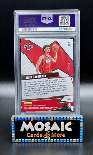 2023 Panini Revolution Amen Thompson Rookie Shock Wave PSA 9 MINT RC SP Cubic/50 - Picture 2 of 3