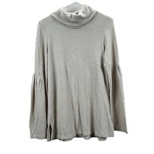 Anthropologie Saturday Sunday Sweater Womens S Ivory Ribbed Cowl Neck Tunic