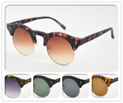 Round Soho Plastic Frame Sunglasses Color Lenses Classic Retro Vintage Womens