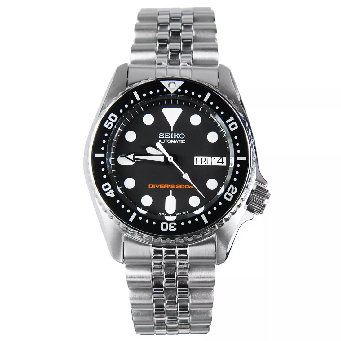 Seiko SKX013 Automatic Black Dial Stainless Steel 200m Divers Watch SKX013K2
