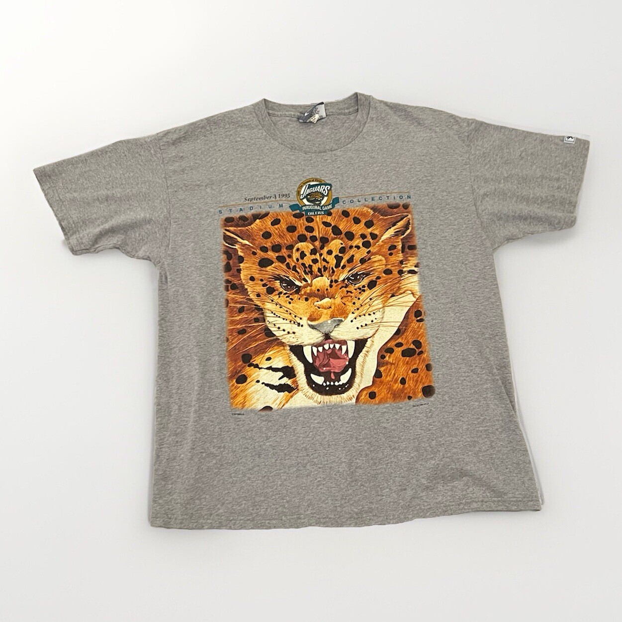 Vtg 90s Retro Jacksonville Jaguars Inaugural Game Stadium Collection NFL Tee XL