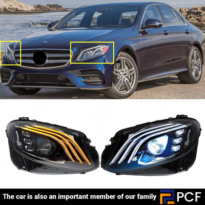 For Benz E-Class Sedan 2017-2020 LED Front Headlight Assembly Refit Light 2PCS