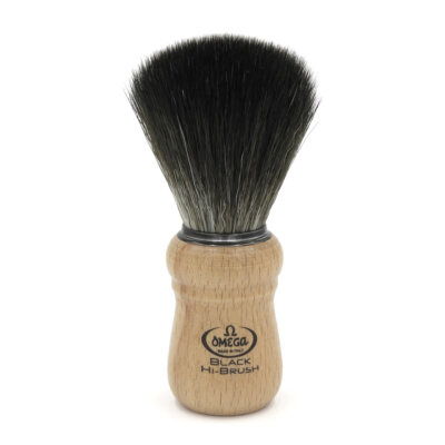 Omega Rasierpinsel 96228 Black Hi-Brush mit Holzgriff