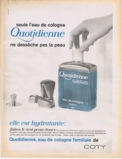 Publicité Advertising 016 1968 Coty l'eau de Cologne 'Quotidienne'
