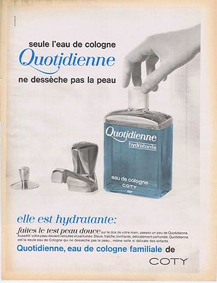 Werbung Advertising 016 1968 Coty l'eau de Cologne 'Quotidienne'