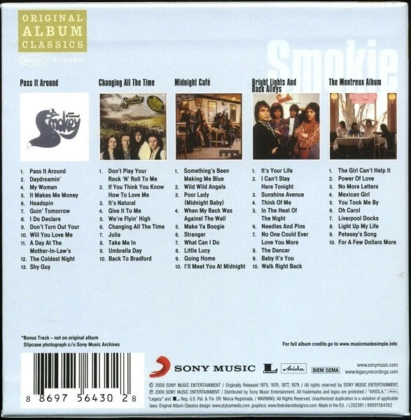 Smokie - Original Album Classics (2009)  5CD Box Set  NEW/SEALED  SPEEDYPOST - Image 2 of 2