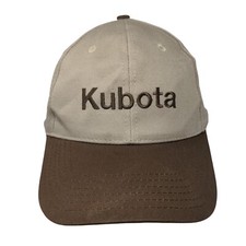 Kubota R M Tractor Strapback Hat Tan One Size Colorblock K-Products