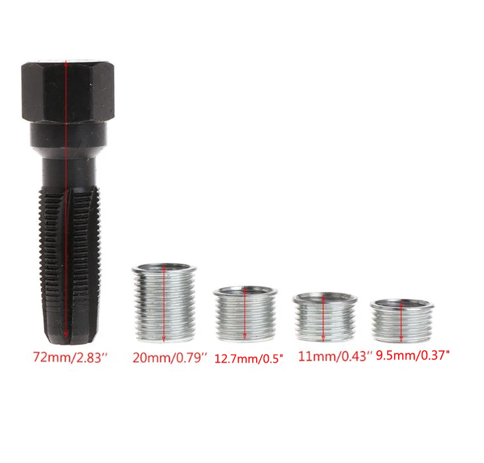 Car Cylinder Head Rethreaded Kit 14mm Spark Plug Re-thread Repair Tools +Inserts - Image 2 of 4