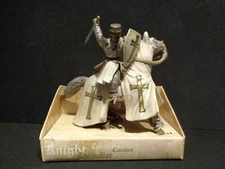 Schleich 2003 World of Knights WHITE CRUSADER w/SWORD & Horse 70034