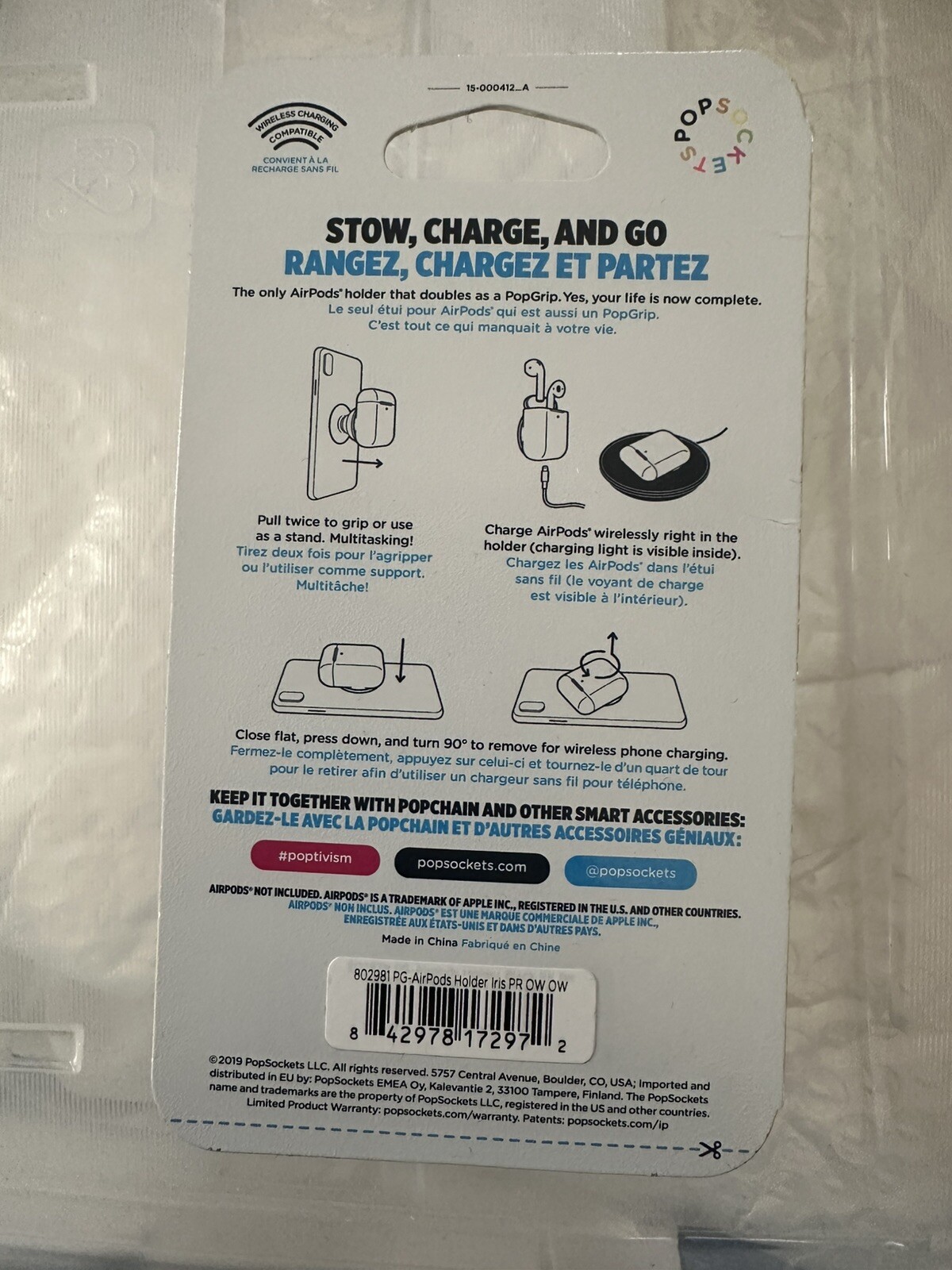 Pop Socket AirPods Case Purple (NOT FOR AIRPOD PROS) | eBay