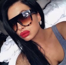 Oversized Large Retro Flat Top Round Drop Aviator WaYFe Sunglasses 9891 L