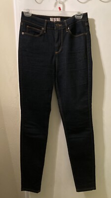 Guess Womens 1981 Skinny Jeans Dark Wash Blue Denim Stretch Size 28