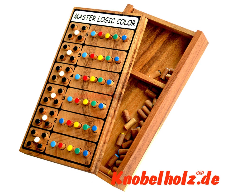 Superhirn Master Logic Color Knobelholz Logikspiel Knobelspiel mit Farbcodes - Bild 4 von 4