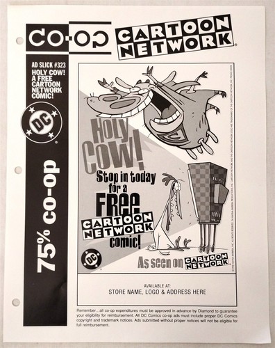 Kit de prensa de DC Comics Cartoon Network póster de pancarta de vaca y pollo RARO - Imagen 4 de 6