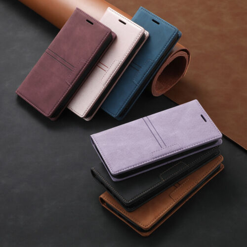 Custodia flip telefono in pelle per Samsung S23 S22 Ultra S21 S20 Plus Note20 S10 - Foto 9 di 53