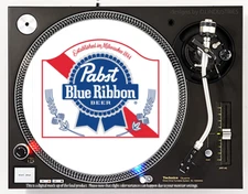 Pabst Blue Ribbon - 7"-12" DJ slipmat slip mat LP turntable record player