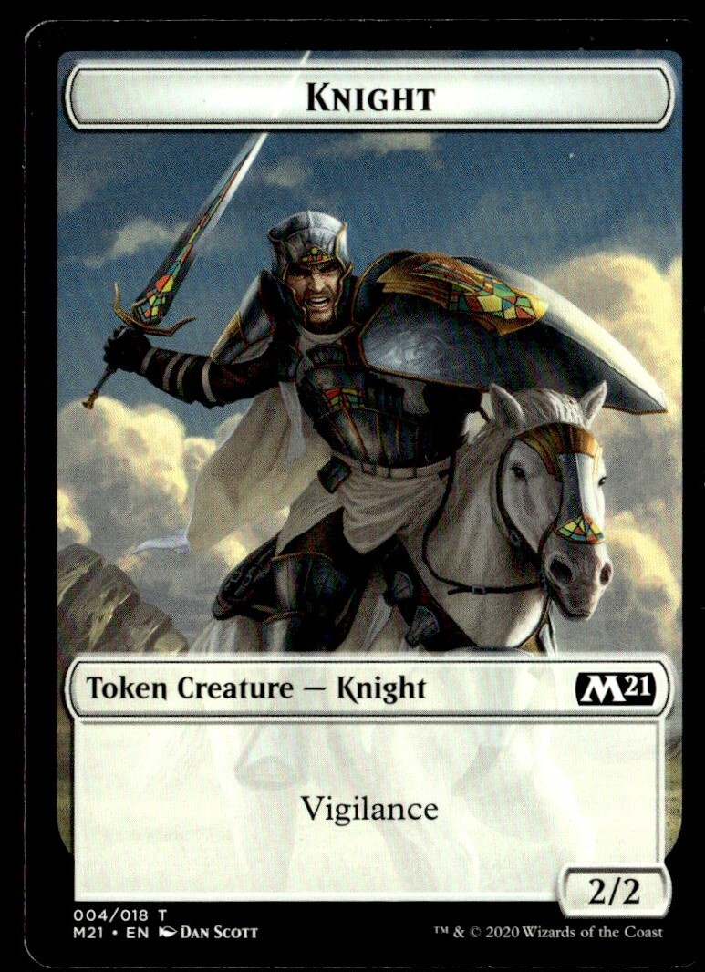 2020 Core Set 2021 MTG Knight Token Common #4